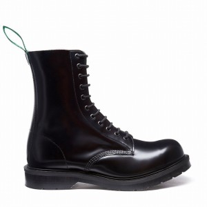Men Solovair 11 Eye Steel Toe Derby Boots Black | 11-1981-BK-060