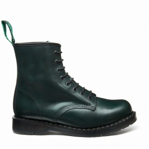 Men Solovair Gaucho 8 Eye Derby Boots Green | S8-551-CH-GN-G-030