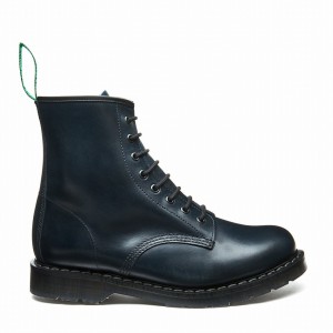 Men Solovair Gaucho 8 Eye Derby Boots Navy | S8-551-CH-BL-G-030