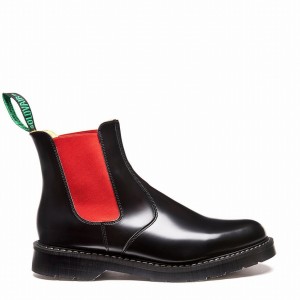 Men Solovair Greasy Dealer Boots Black | S0-900-BK-RD-G-030
