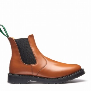 Men Solovair Hi-Shine Dealer Boot Dealer Boots Brown | S0-900-TAN-IVY-G-050