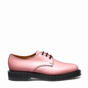 Men Solovair Hi-Shine Gibson Shoes Pink | S3-995-PK-BL-G-040