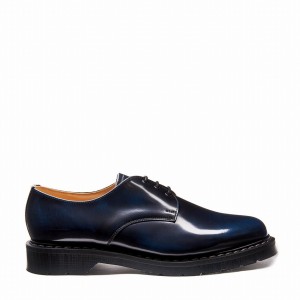 Men Solovair Rub-Off Gibson Shoes Navy | S3-995-NV-RO-G-030
