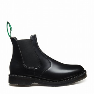 Men Solovair Vegan Hi-Shine Dealer Boots Black | VS0-900-BK-SM-VEG-G-030