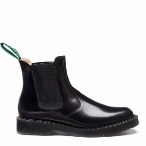 Women Solovair Hi-Shine Dealer Boots Black | S0-900-BK-G-030