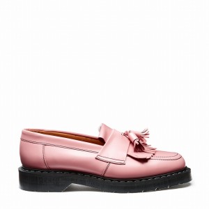 Women Solovair Hi-Shine Tassel Loafers Pink | S0-1022-PK-BL-G-090