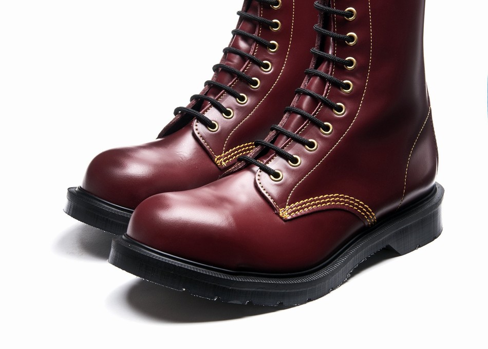 Men Solovair 11 Eye Steel Toe Derby Boots Red | 11-1981-CR-060