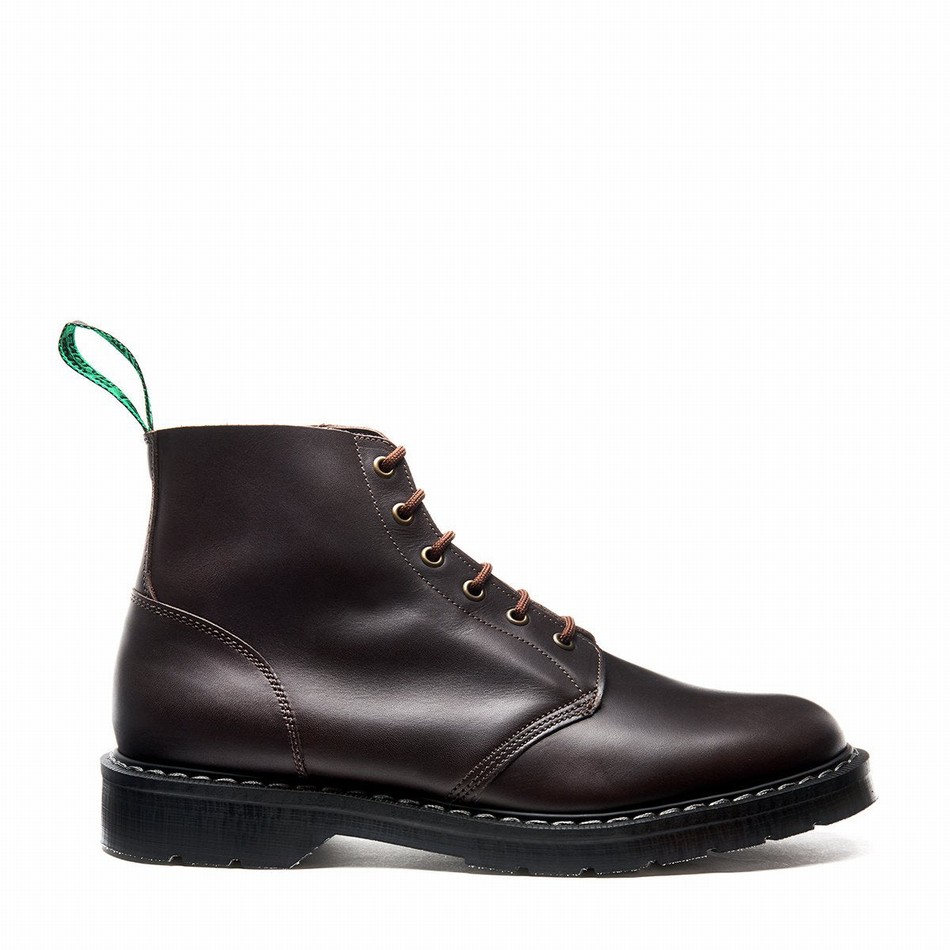 Men Solovair 6 Eye Astronaut Boots Brown | S6-969-BNG-G-030