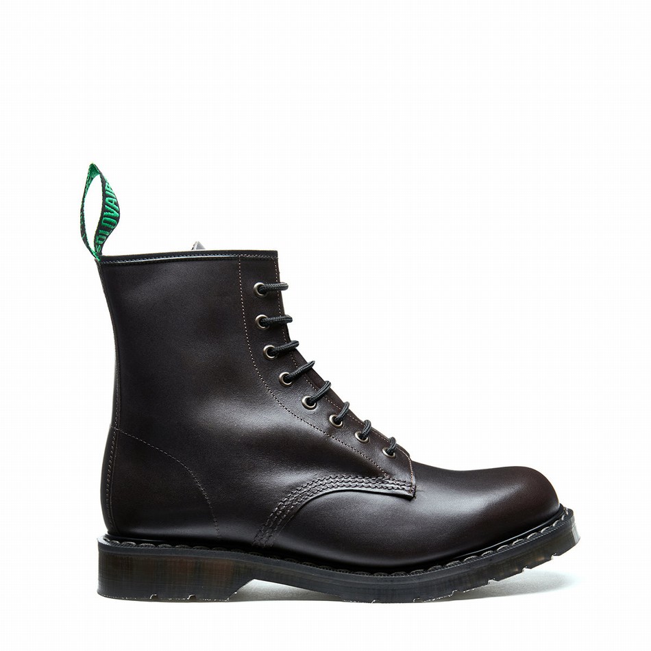 Men Solovair 8 Eye Derby Boots Brown | S8-551-BNG-G-040