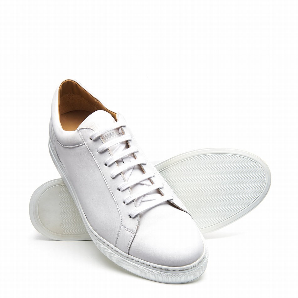 Men Solovair Calf 070 Sneakers White | S7-070-WH-NP-W-030