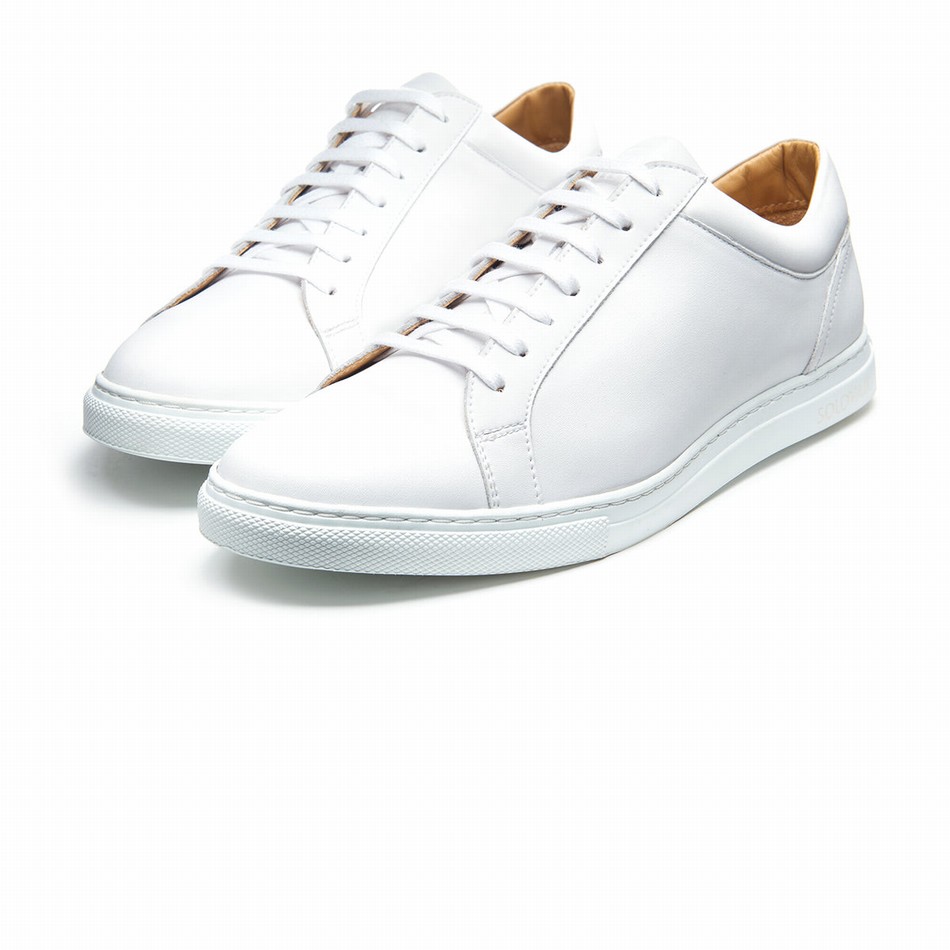 Men Solovair Calf 070 Sneakers White | S7-070-WH-NP-W-030