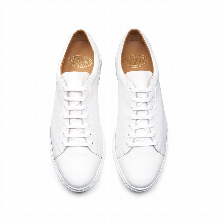 Men Solovair Calf 070 Sneakers White | S7-070-WH-NP-W-030