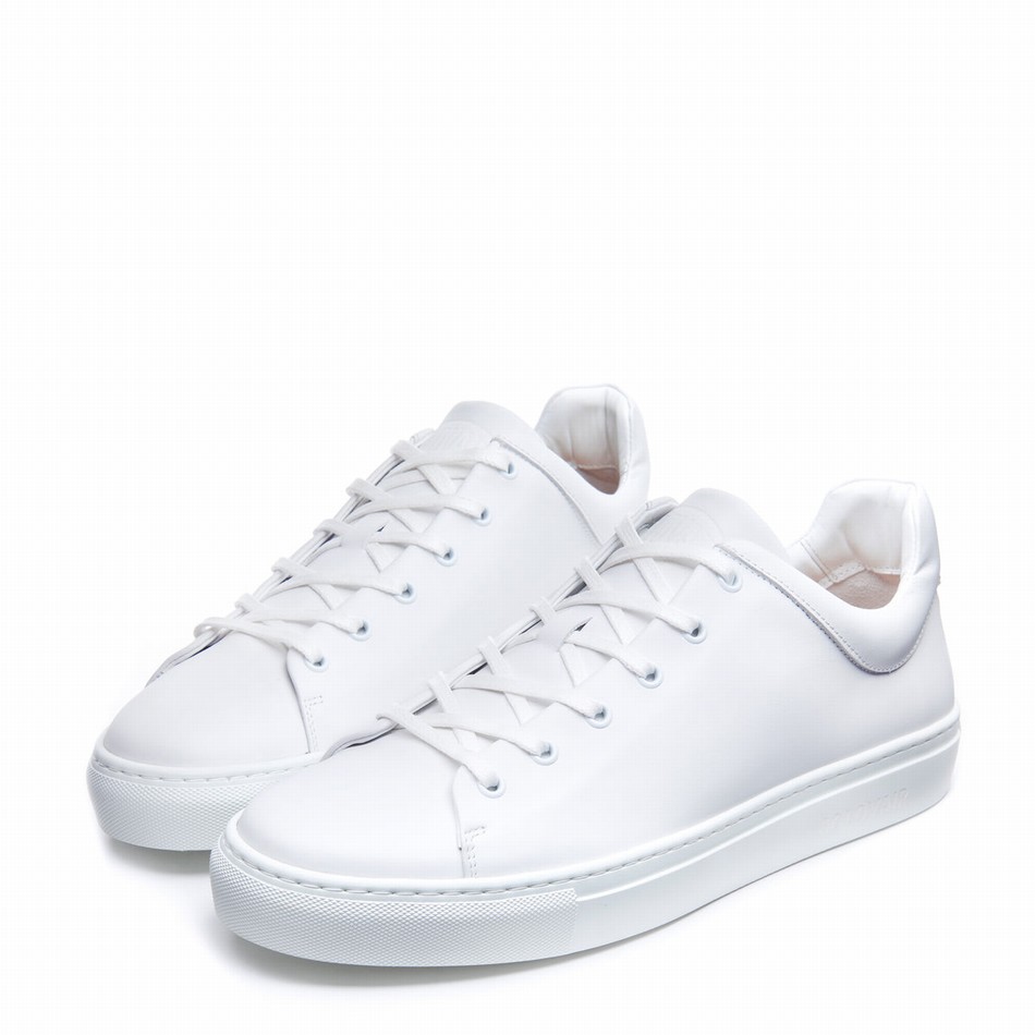 Men Solovair Calf Sneakers White | S6-SNE-WH-WS-040