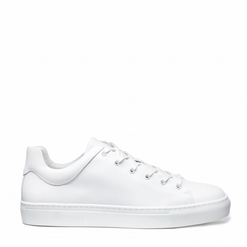 Men Solovair Calf Sneakers White | S6-SNE-WH-WS-040