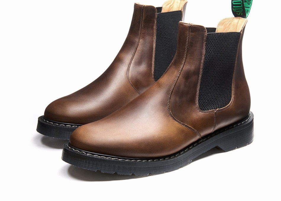 Men Solovair Gaucho Crazy Horse Dealer Boots Brown | S0-900-CH-G-030