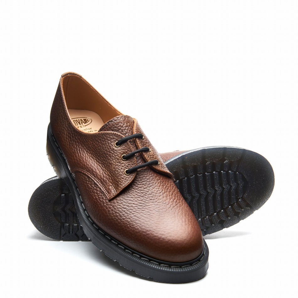 Men Solovair Grain Gibson Shoes Brown | S3-995-CH-SoftG-G-030