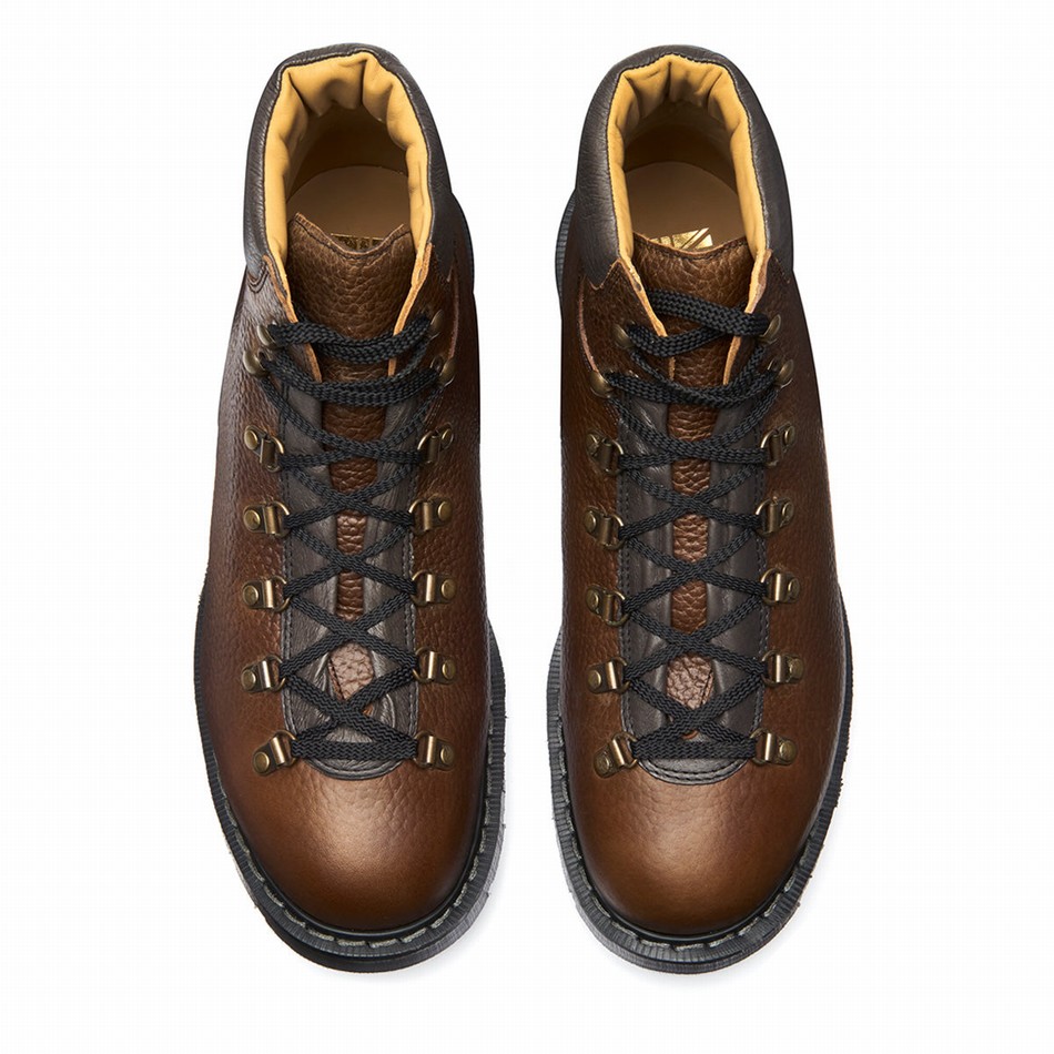 Men Solovair Grain Urban Hiking Boots Brown | 455-037-030