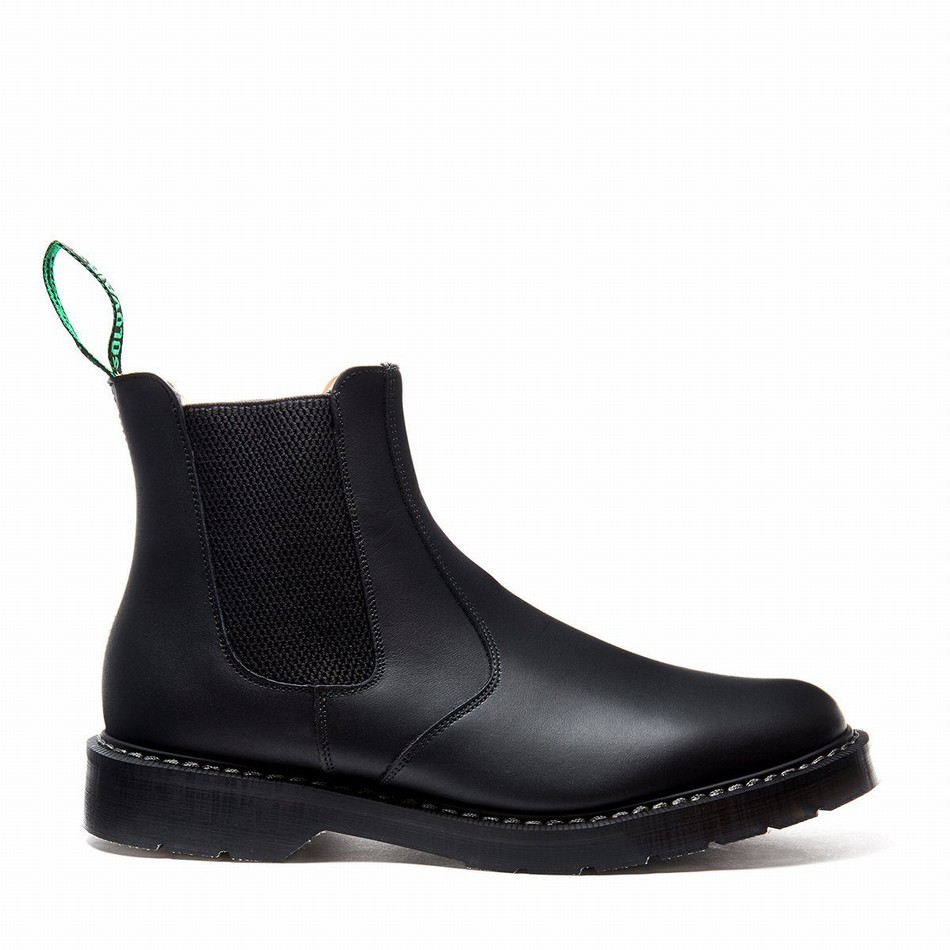 Men Solovair Greasy Dealer Boots Black | S0-900-BG-G-030