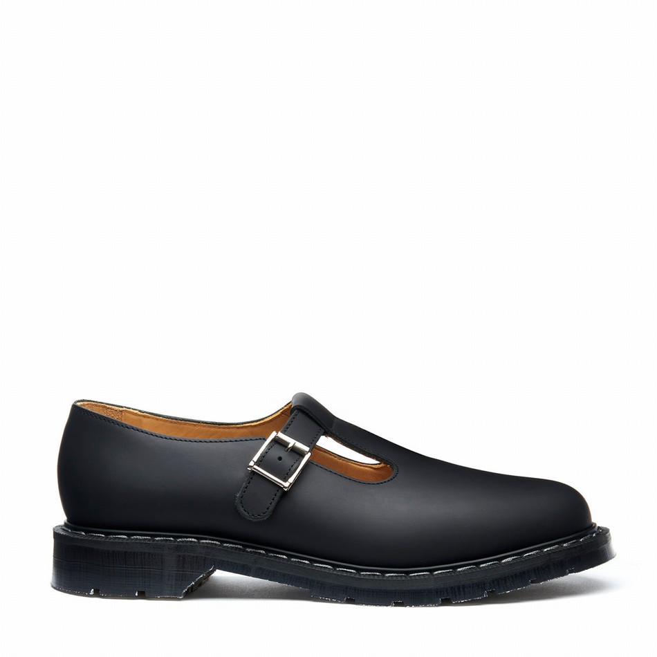 Men Solovair Greasy Mary Jane Shoes Black | S0-393-BG-G-030