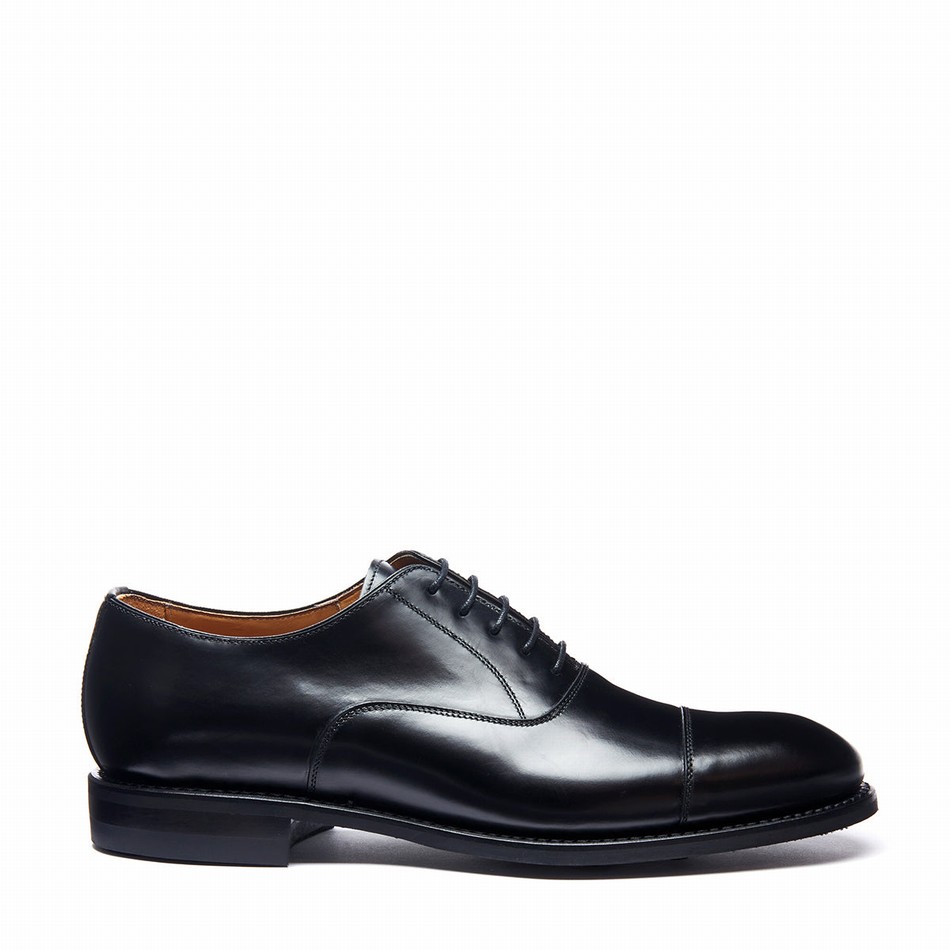Men Solovair Hi-Shine 5 Eye Oxford Shoes Black | 099-197-060