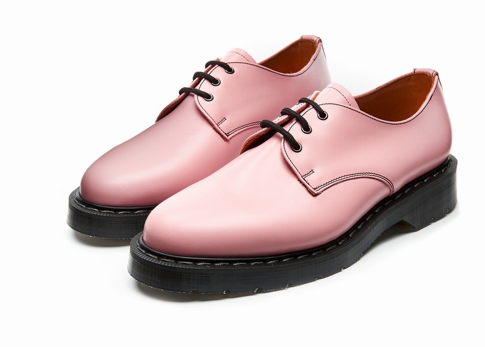 Men Solovair Hi-Shine Gibson Shoes Pink | S3-995-PK-BL-G-040
