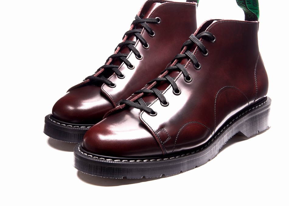 Men Solovair Rub-Off Monkey Boots Burgundy | S7-116-BUR-G-030