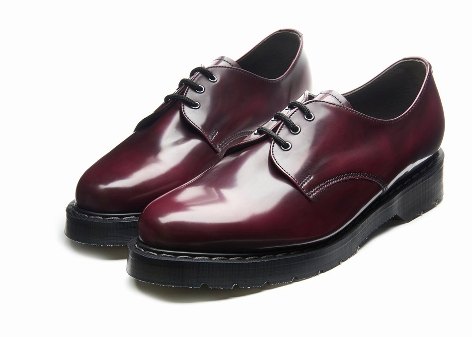 Men Solovair Rub-Off Vegan Gibson Shoes Red | VS3-995-CR-RO-VEG-G-030