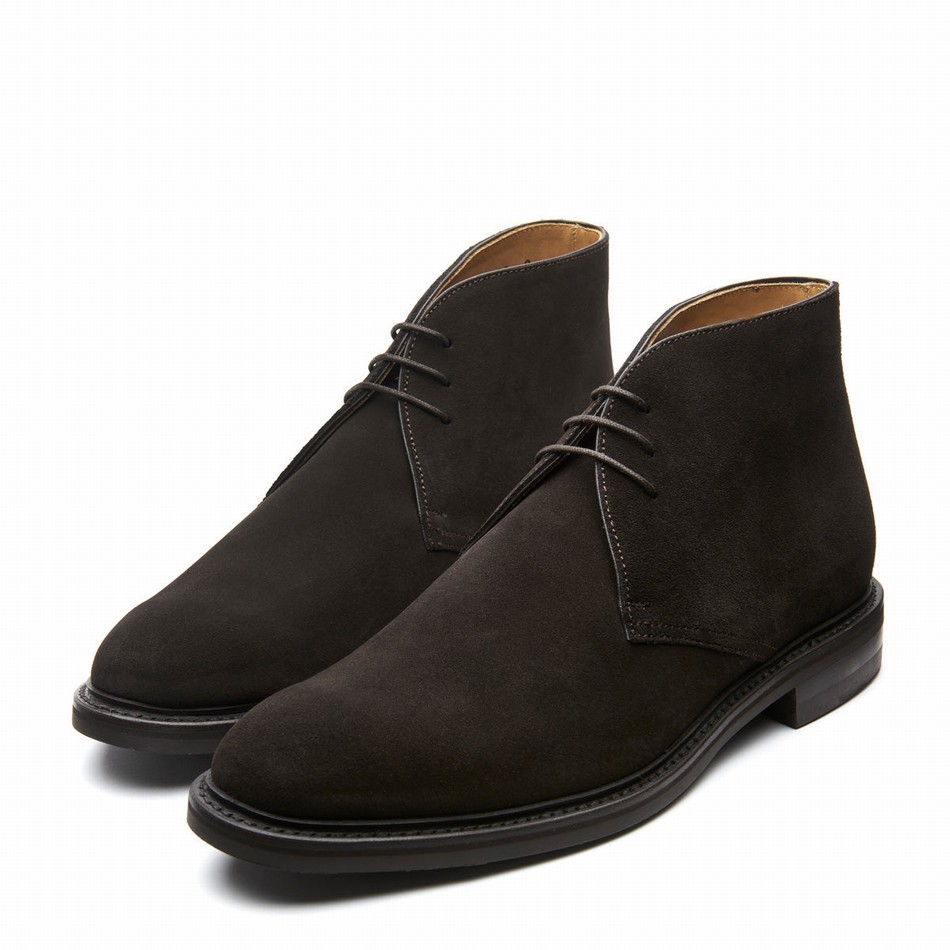 Men Solovair Suede 3 Eye Chukka Boots Brown | 103-BN-SUE-060