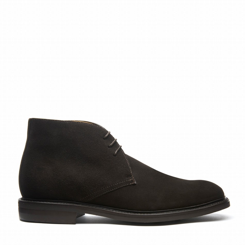Men Solovair Suede 3 Eye Chukka Boots Brown | 103-BN-SUE-060