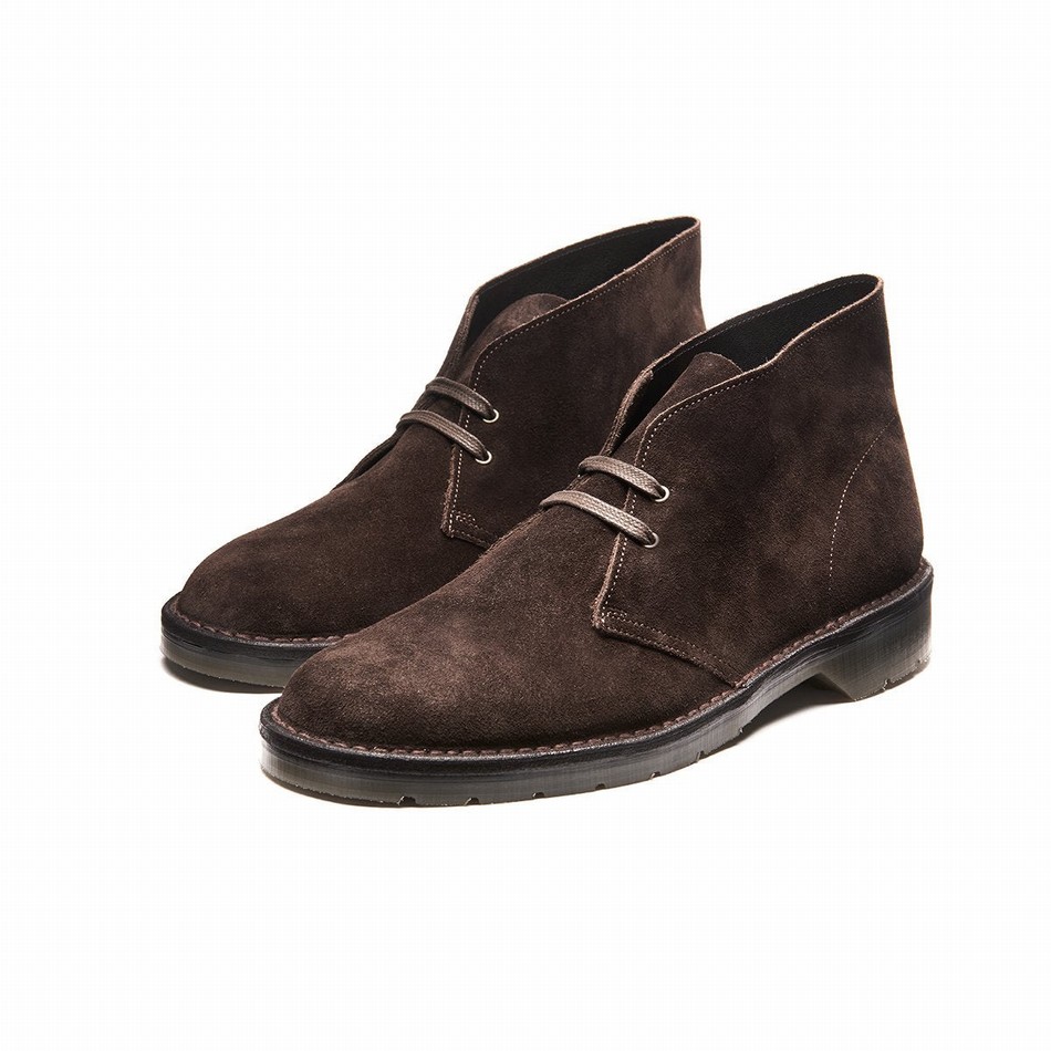 Men Solovair Suede Chukka Boots Brown | 103-369-060