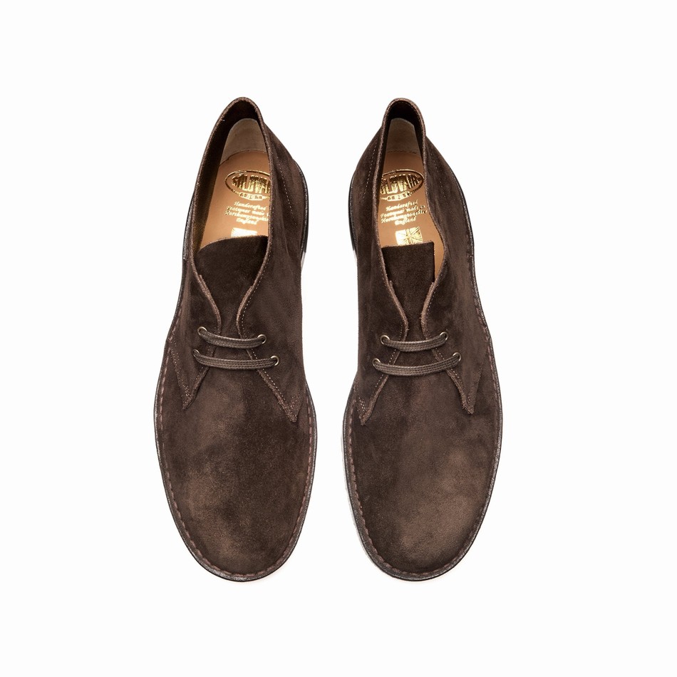 Men Solovair Suede Chukka Boots Brown | 103-369-060