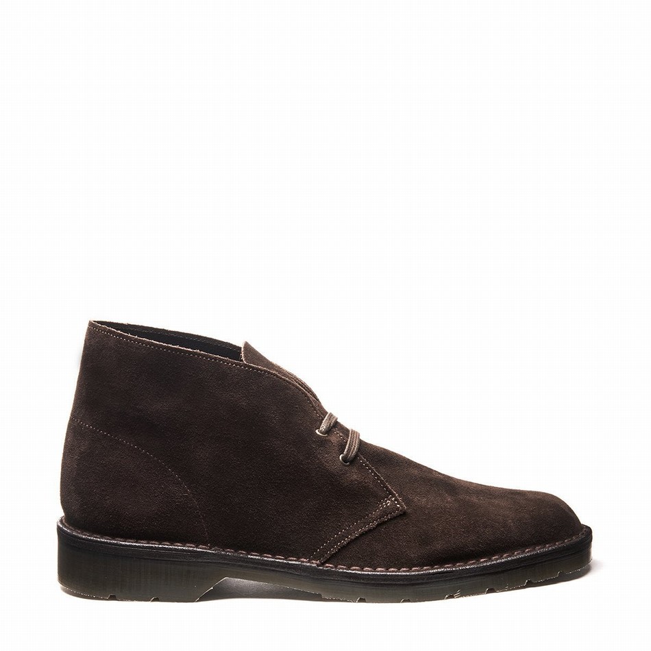 Men Solovair Suede Chukka Boots Brown | 103-369-060