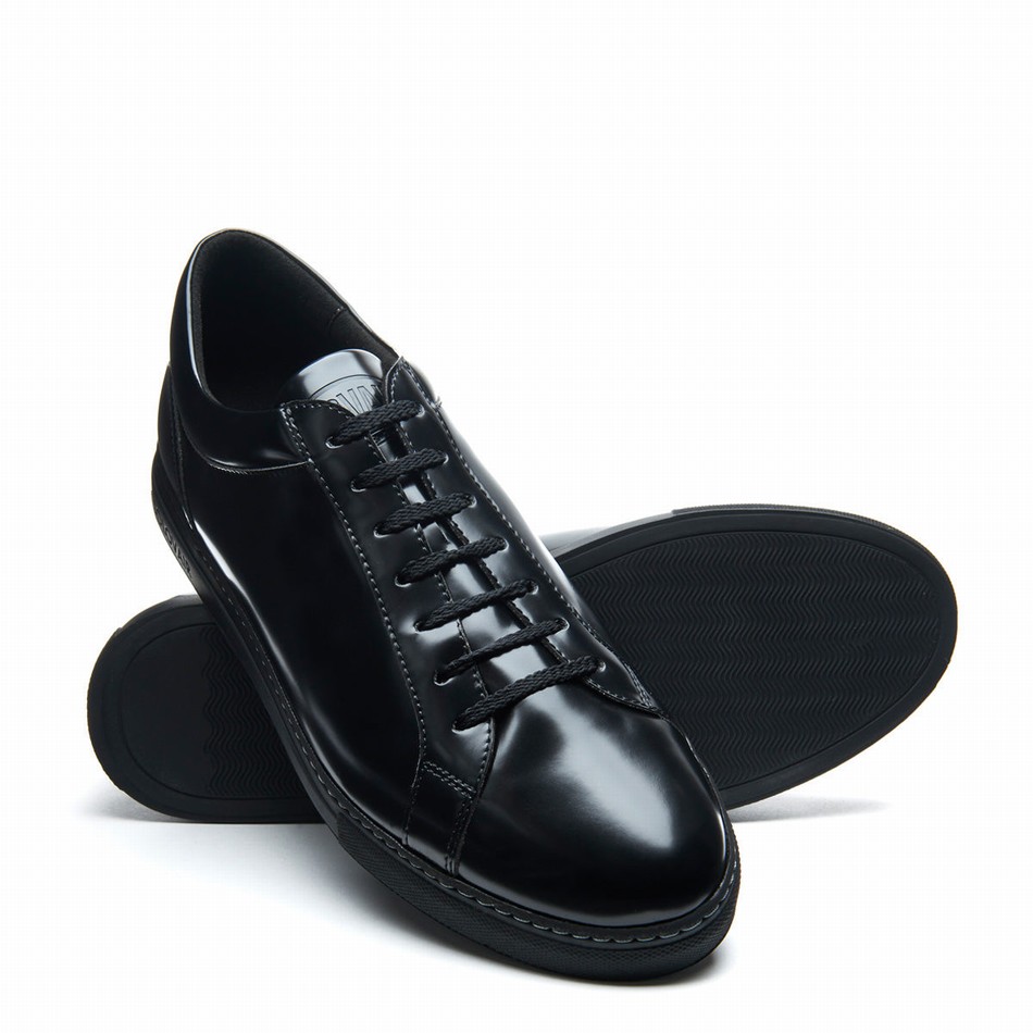 Men Solovair Vegan 070 Sneakers Black | VS7-070-BK-VEG-G-030