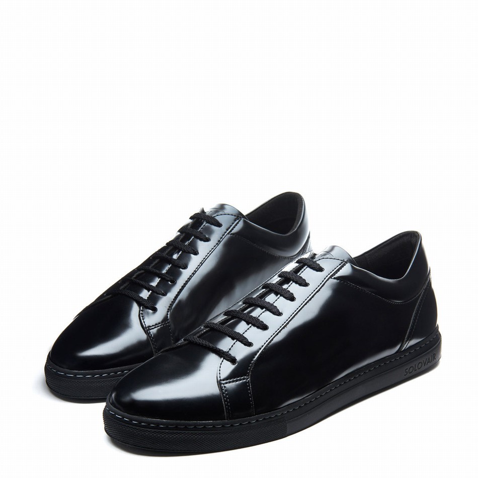 Men Solovair Vegan 070 Sneakers Black | VS7-070-BK-VEG-G-030