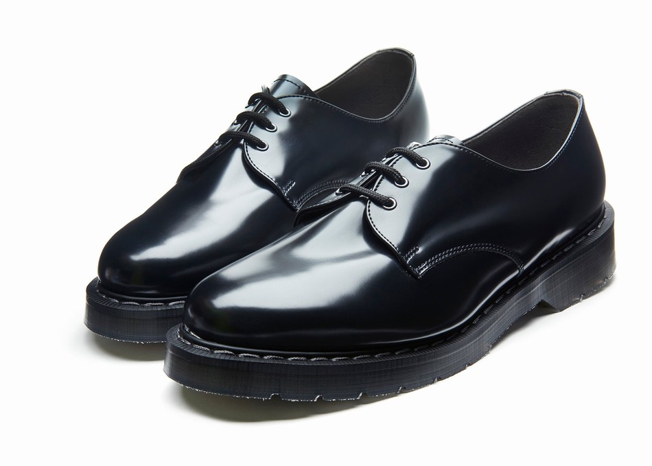 Men Solovair Vegan Hi-Shine Gibson Shoes Black | VS3-995-BK-SM-VEG-G-035