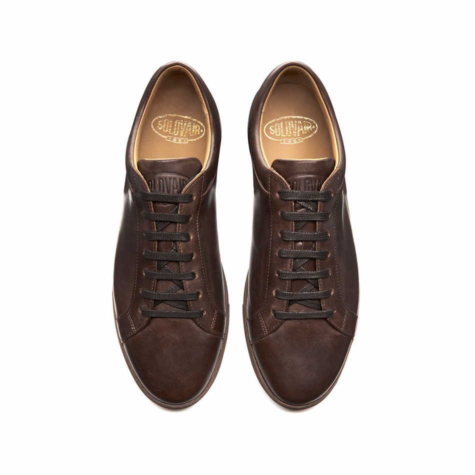 Women Solovair Gaucho Crazy Horse 070 Sneakers Brown | S7-070-CH-B-030