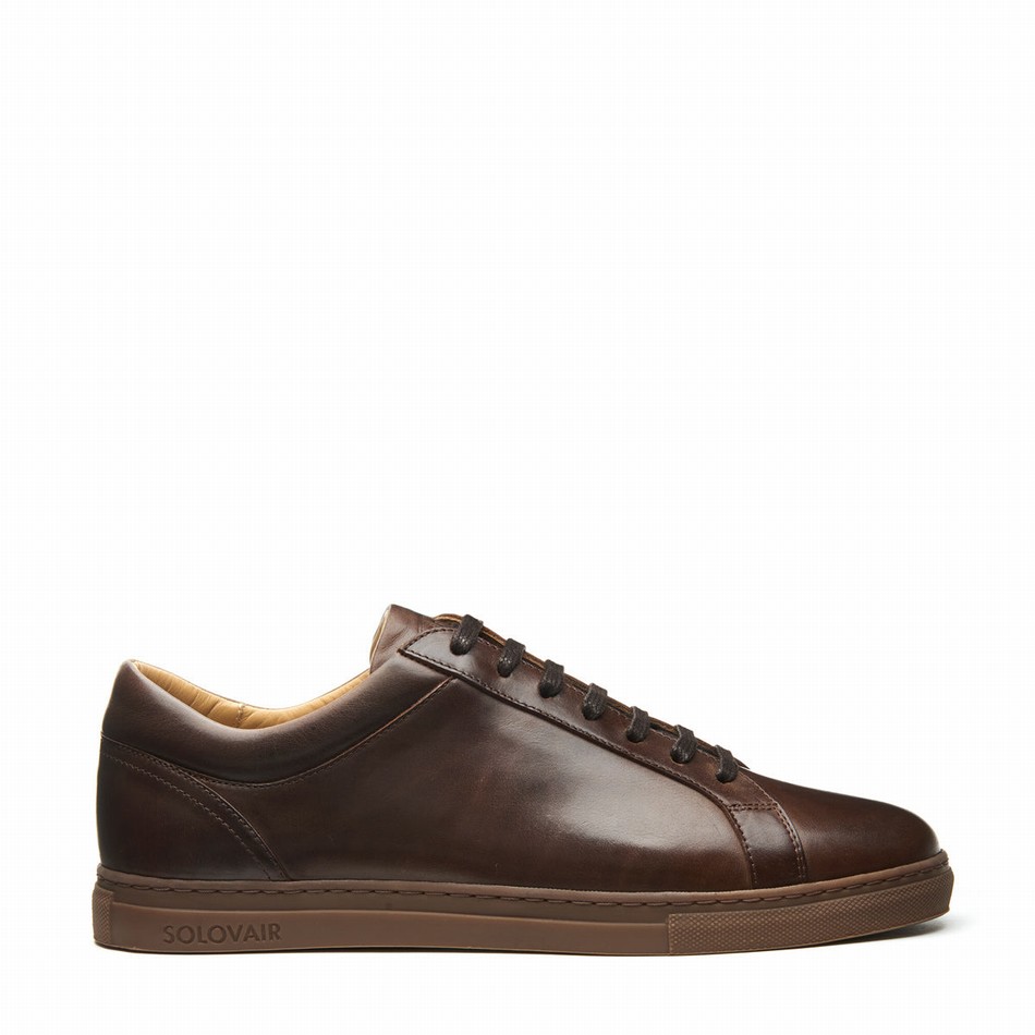 Women Solovair Gaucho Crazy Horse 070 Sneakers Brown | S7-070-CH-B-030