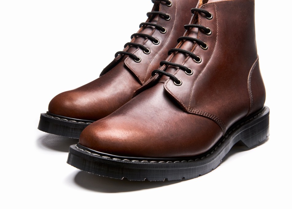 Women Solovair Gaucho Crazy Horse 6 Eye Astronaut Boots Brown | S6-969-CH-G-030