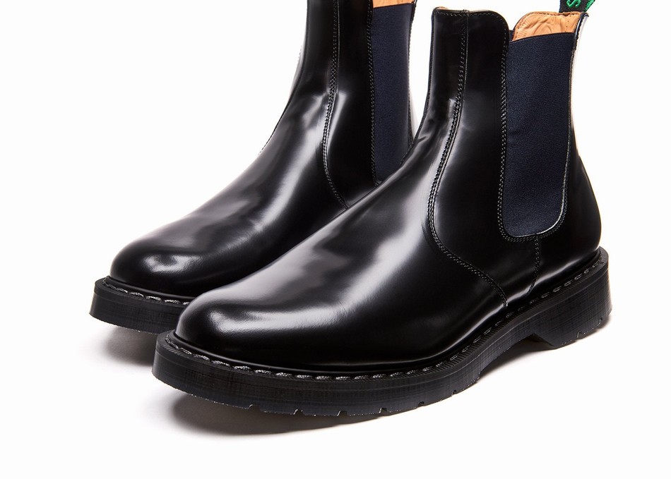 Women Solovair Gaucho Dealer Boots Navy | S0-900-BK-NV-G-055