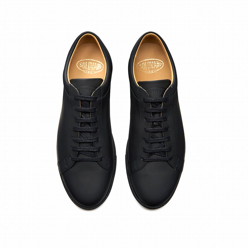 Women Solovair Greasy 070 Sneakers Black | S7-070-BG-G-030