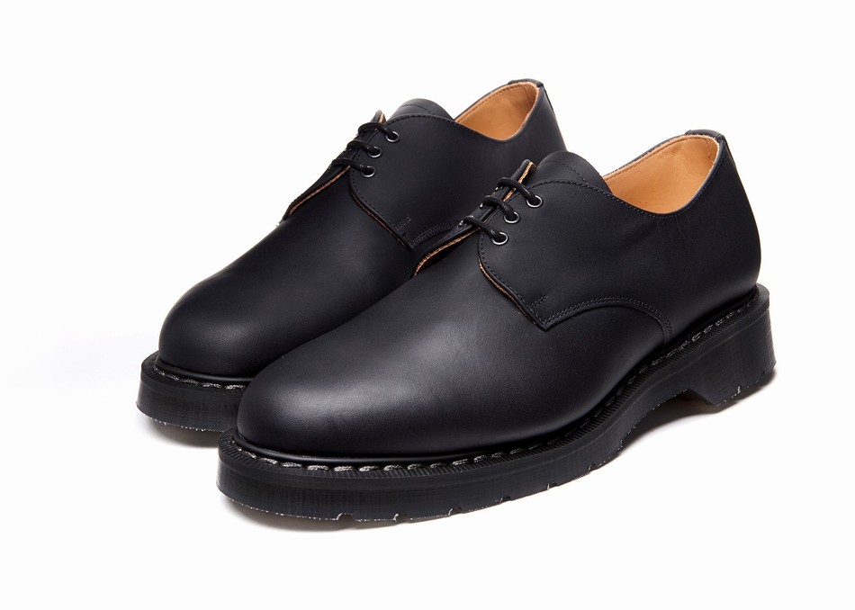 Women Solovair Greasy Gibson Shoes Black | S3-995-BG-G-030