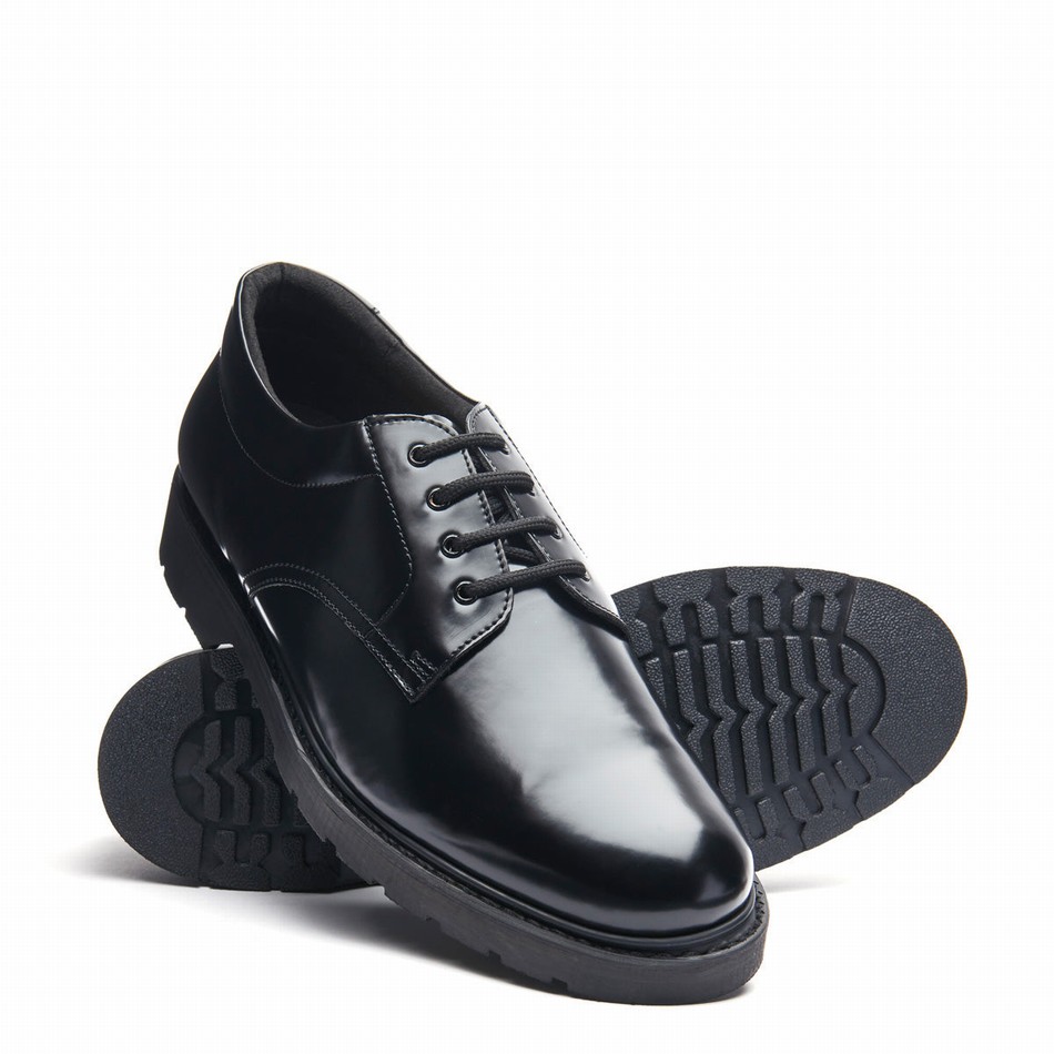 Women Solovair Hi-Shine 4 Eye Gibson Shoes Black | 762-040
