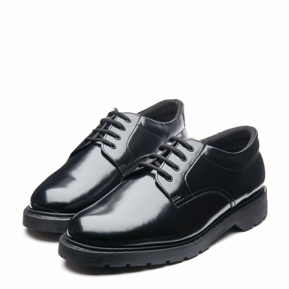 Women Solovair Hi-Shine 4 Eye Gibson Shoes Black | 762-040