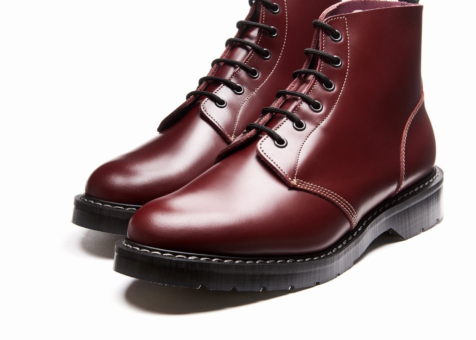 Women Solovair Hi-Shine 6 Eye Astronaut Boots Red | S6-969-OX-G-030