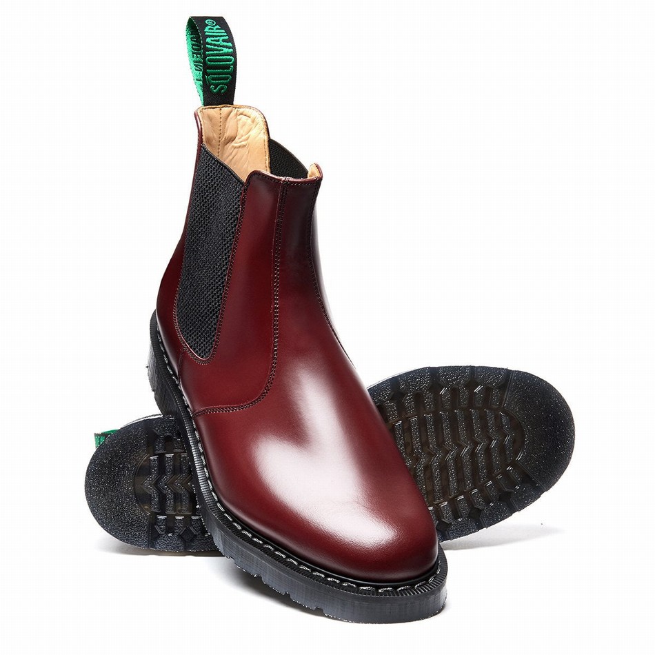 Women Solovair Hi-Shine Dealer Boots Red | S0-900-OX-G-030