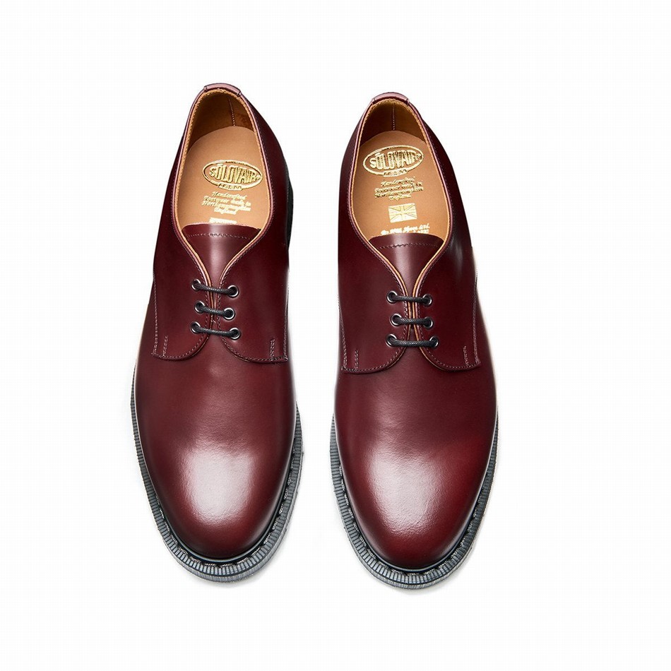 Women Solovair Hi-Shine Gibson Shoes Red | S3-995-OX-G-030