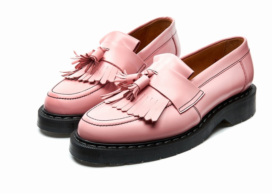 Women Solovair Hi-Shine Tassel Loafers Pink | S0-1022-PK-BL-G-090