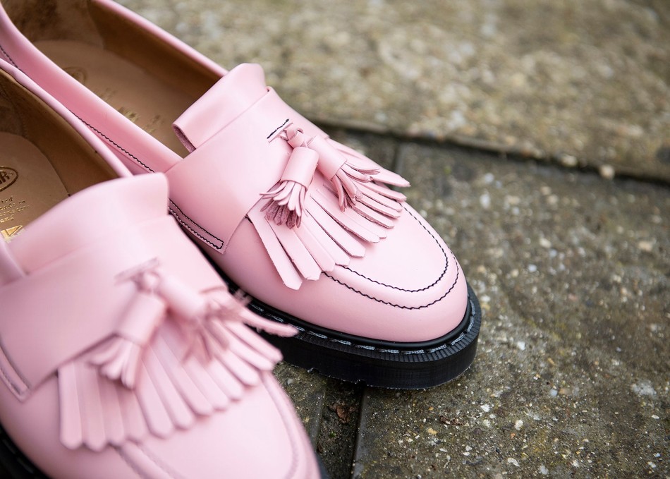 Women Solovair Hi-Shine Tassel Loafers Pink | S0-1022-PK-BL-G-090