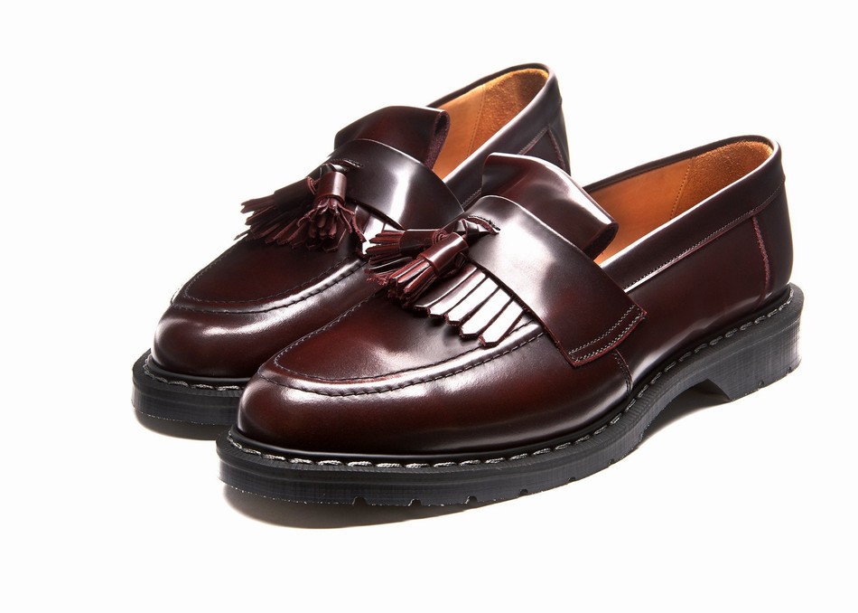 Women Solovair Rub-Off Tassel Loafers Burgundy | S0-1022-BUR-G-030