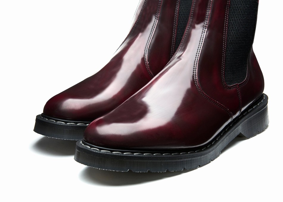 Women Solovair Rub-Off Vegan Hi-Shine Dealer Boots Red | VS0-900-CR-RO-VEG-G-035